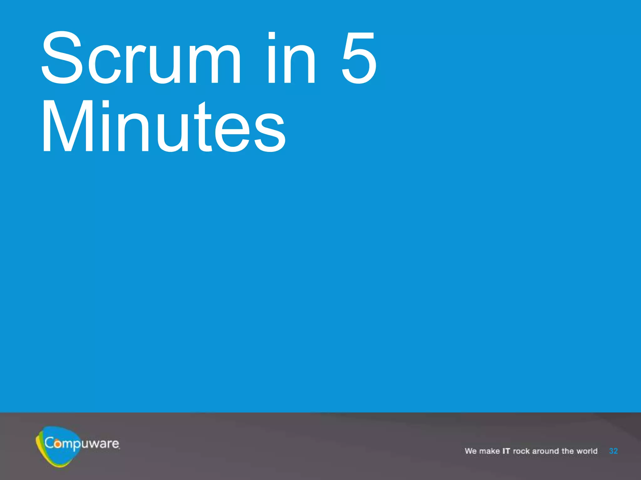 Scrum in 5
Minutes



             32
 