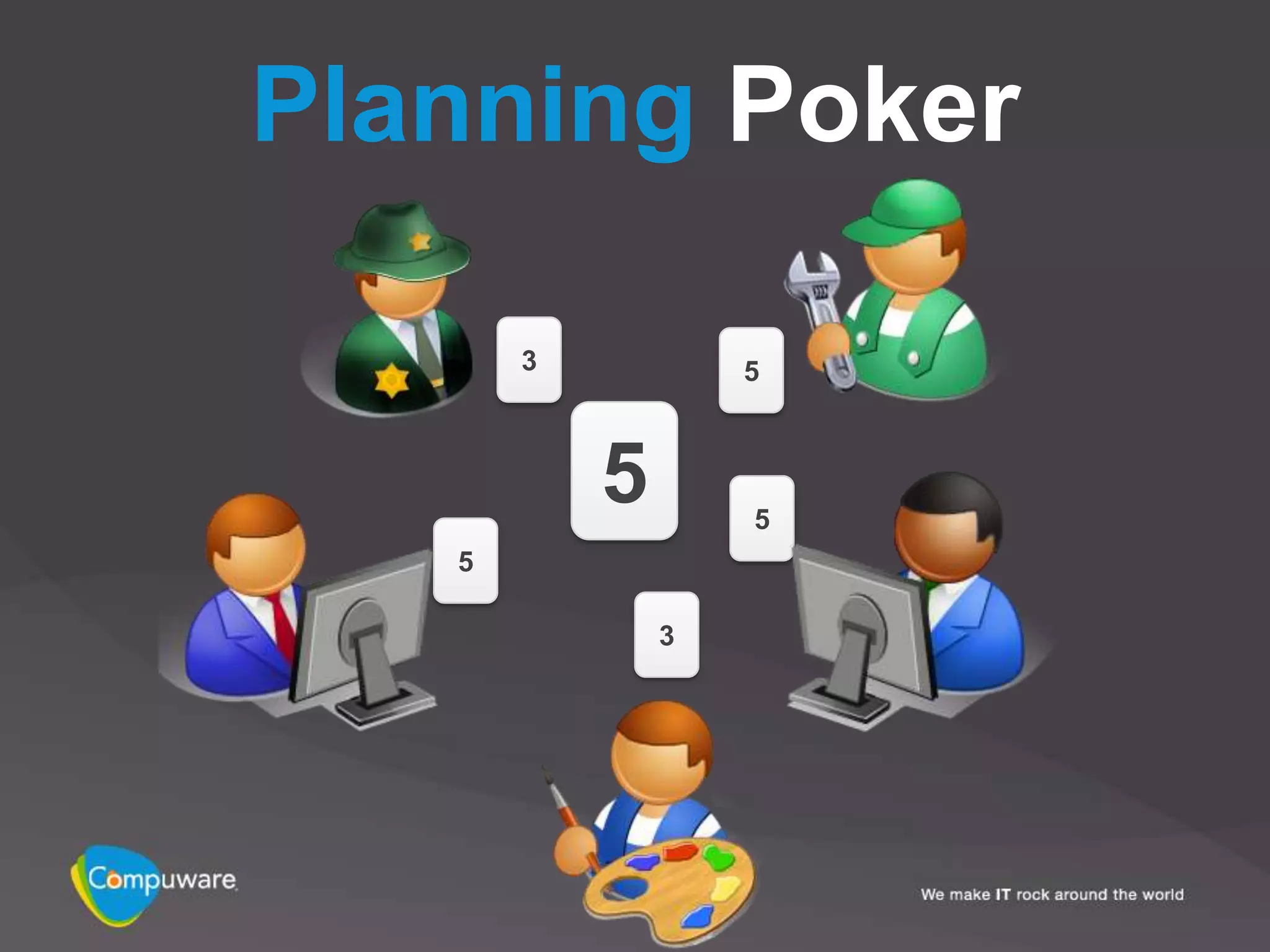 Planning Poker

       3           5



           5       5
   5

               3
 