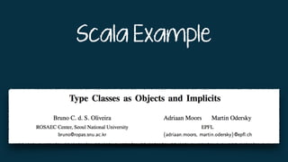 Scala Example
 