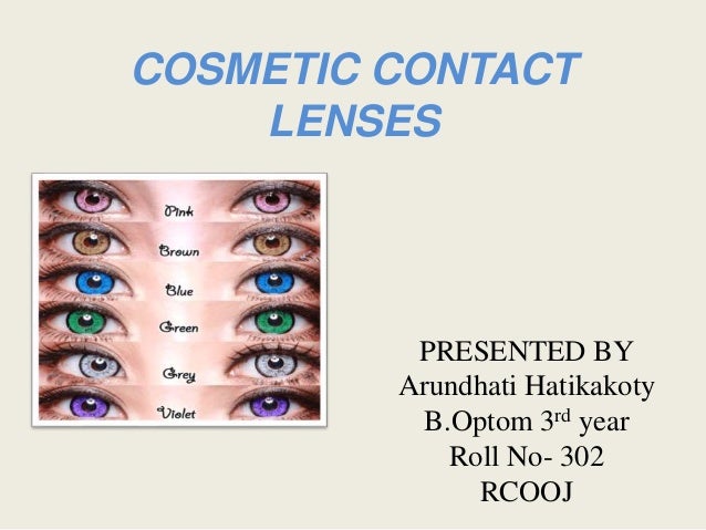 cosmetic contact lenses
