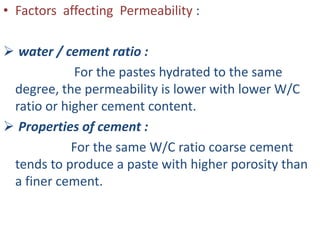 durability and permeability of concrete | PPTX