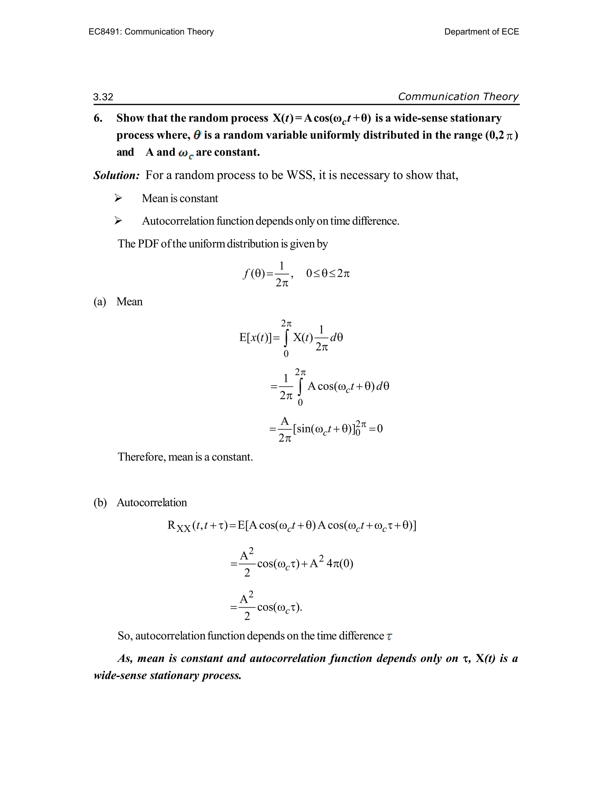 Communication Theory - Random Process.pdf