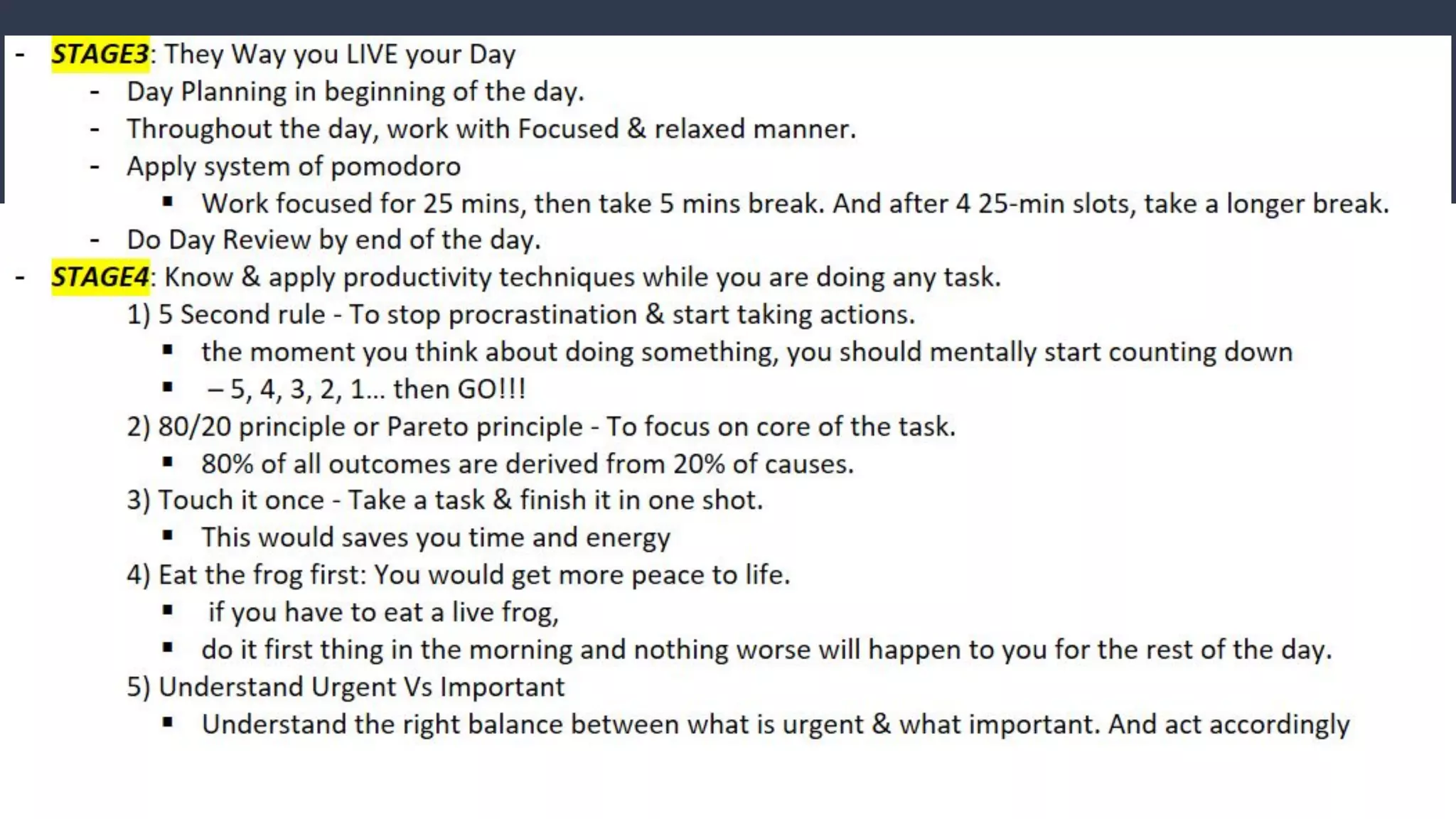 Productivity System Pdf