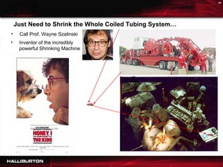 Just Need to Shrink the Whole Coiled Tubing System… Call Prof. Wayne Szalinski Inventor of the incredibly powerful Shrinking Machine 