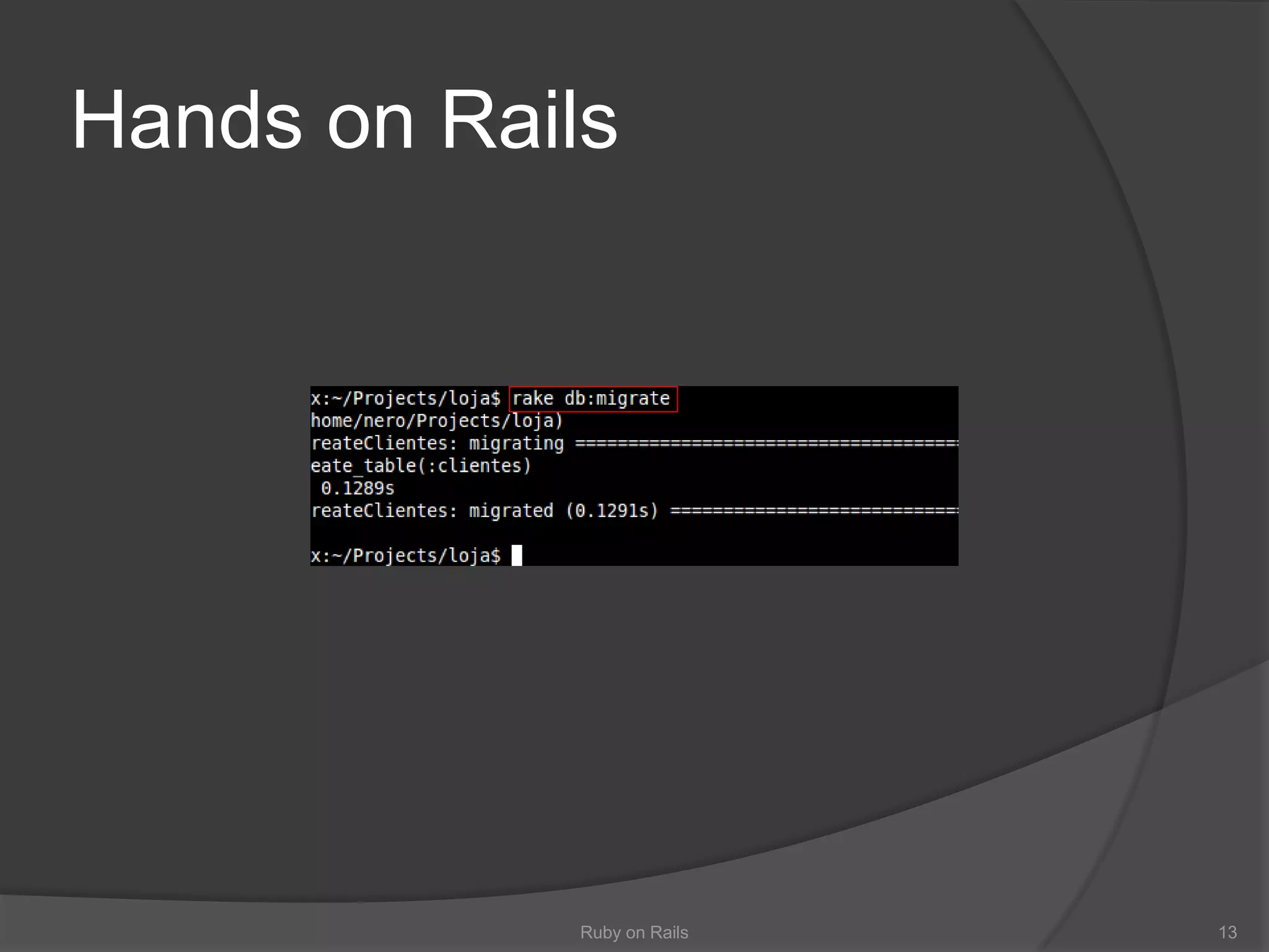 Hands on Rails13Ruby on Rails