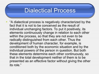 Dialectical Change Example Talk on Critical Theory, Part One, Philosophy of Social Sciences | PPT