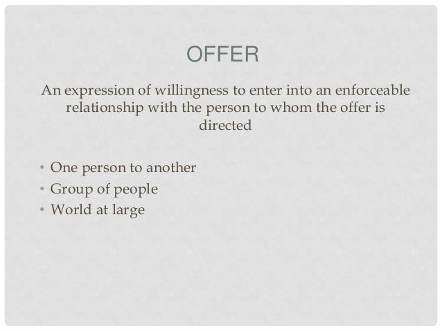 What is the difference between an offer and an invitation to treat