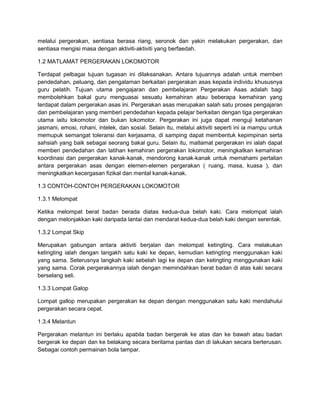 PERGERAKAN LOKOMOTOR DAN BUKAN LOKOMOTOR