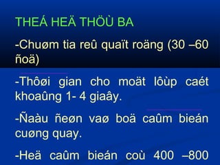 THEÁ HEÄ THÖÙ BA
-Chuøm tia reû quaït roäng (30 –60
ñoä)
-Thôøi gian cho moät lôùp caét
khoaûng 1- 4 giaây.
-Ñaàu ñeøn vaø boä caûm bieán
cuøng quay.
-Heä caûm bieán coù 400 –800
 