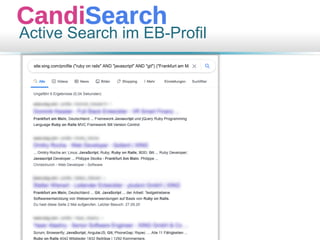 Active Search im EB-Profil
 