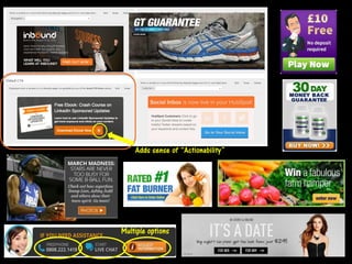 Adds sense of “Actionability”

Multiple options

 