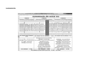 CALENDARIZACIÓN:
 