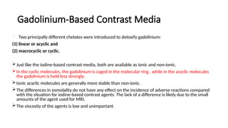 ct and mri contrast agents presentations | PPTX