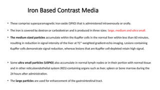 ct and mri contrast agents presentations | PPTX