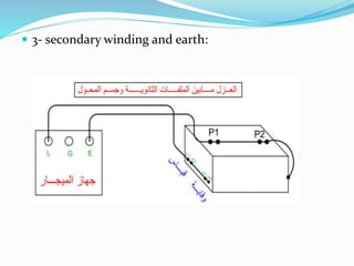  3- secondary winding and earth:
 