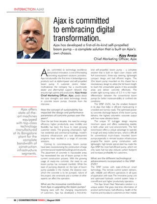 88 | CONSTRUCTION TIMES | August 2020
Ajay Aneja
Chief Marketing Officer, Ajax
Ajay Aneja
 