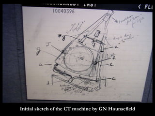Initial sketch of the CT machine by GN Hounsefield 