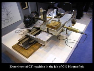 Experimental CT machine in the lab of GN Hounsefield 