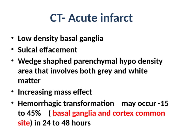 ct brai infarction ppt ct scanning of infarct | PPTX