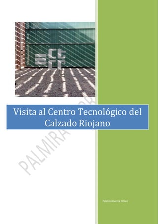 Palmira Gurrea Herce
Visita al Centro Tecnológico del
Calzado Riojano
 