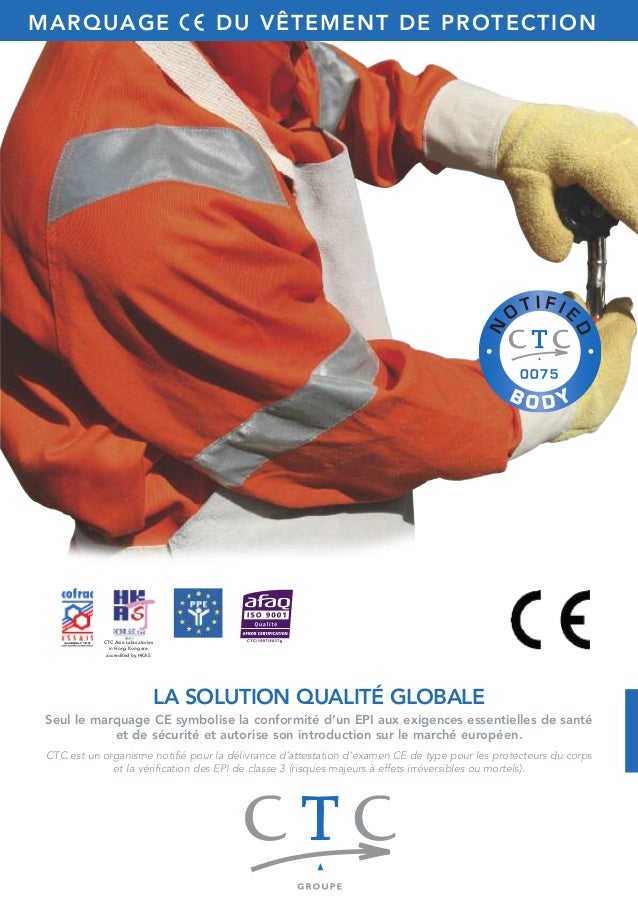 CTC CE Marking of PPE Garment (French language)