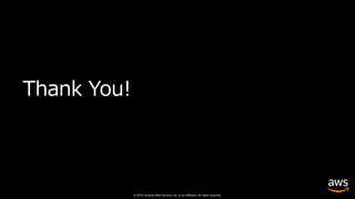 © 2019, Amazon Web Services, Inc. or its affiliates. All rights reserved.
Thank You!
 