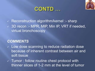 Sharp Kernel Ct Algorithm CT Procedure of Thorax (CT Chest) | PPTX