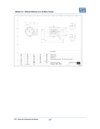 CTC - Centro de Treinamento de Clientes 237
Módulo 1A – Motores Elétricos C.A. de Baixa Tensão
 