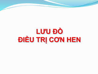 LƯU ĐỒ
ĐIỀU TRỊ CƠN HEN
 