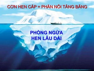 CƠN HEN CẤP = PHẦN NỔI TẢNG BĂNG
PHÒNG NGỪA
HEN LÂU DÀI
 