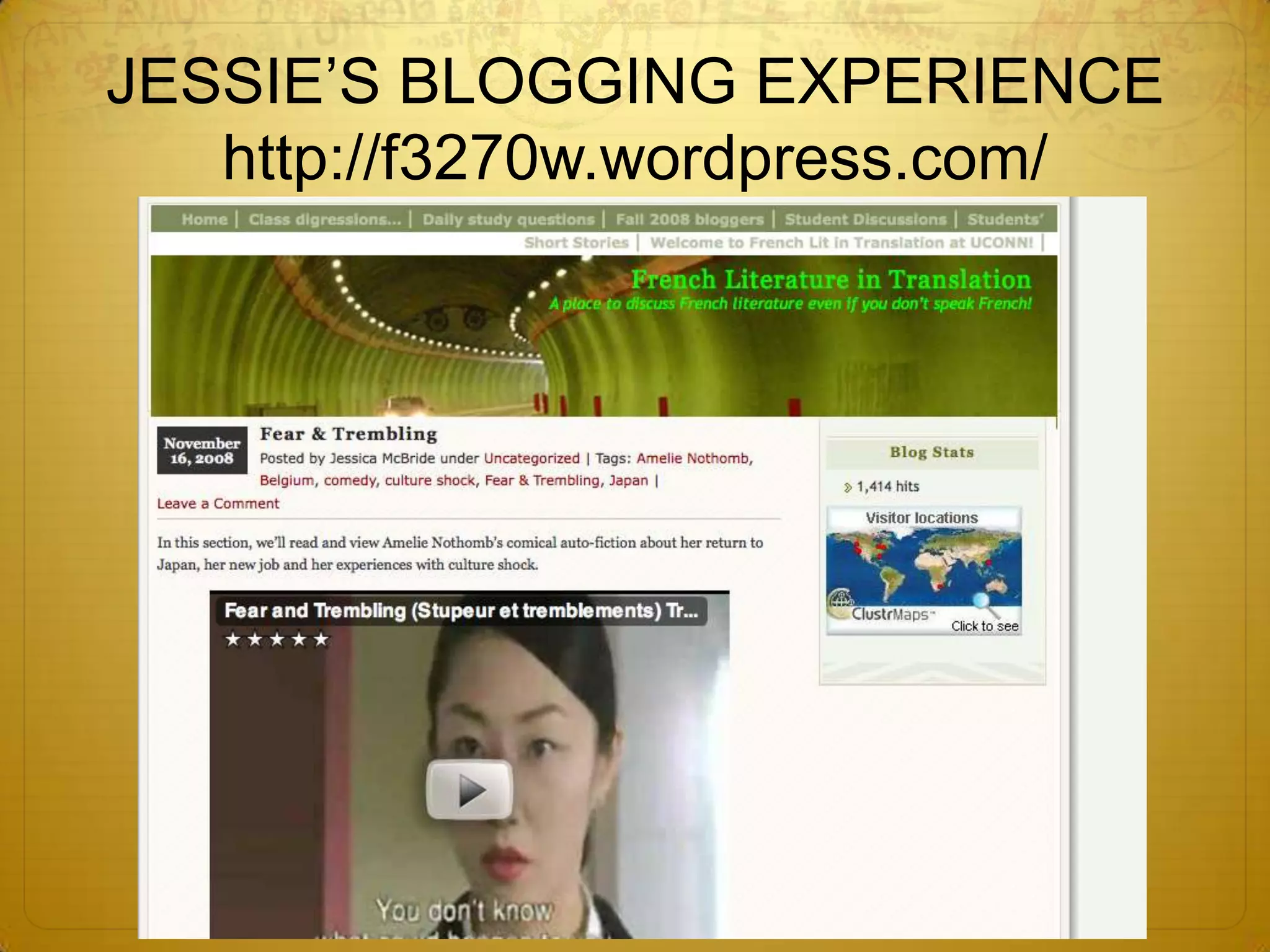 JESSIE’S BLOGGING EXPERIENCEhttp://f3270w.wordpress.com/
