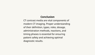 CT Contrast Media (Definition, Types, Role, Dose, Administration ...