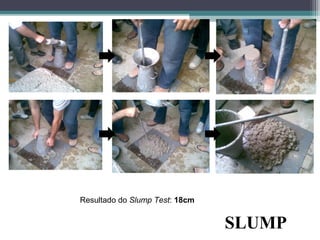 Resultado do Slump Test: 18cm 
SLUMP 
 