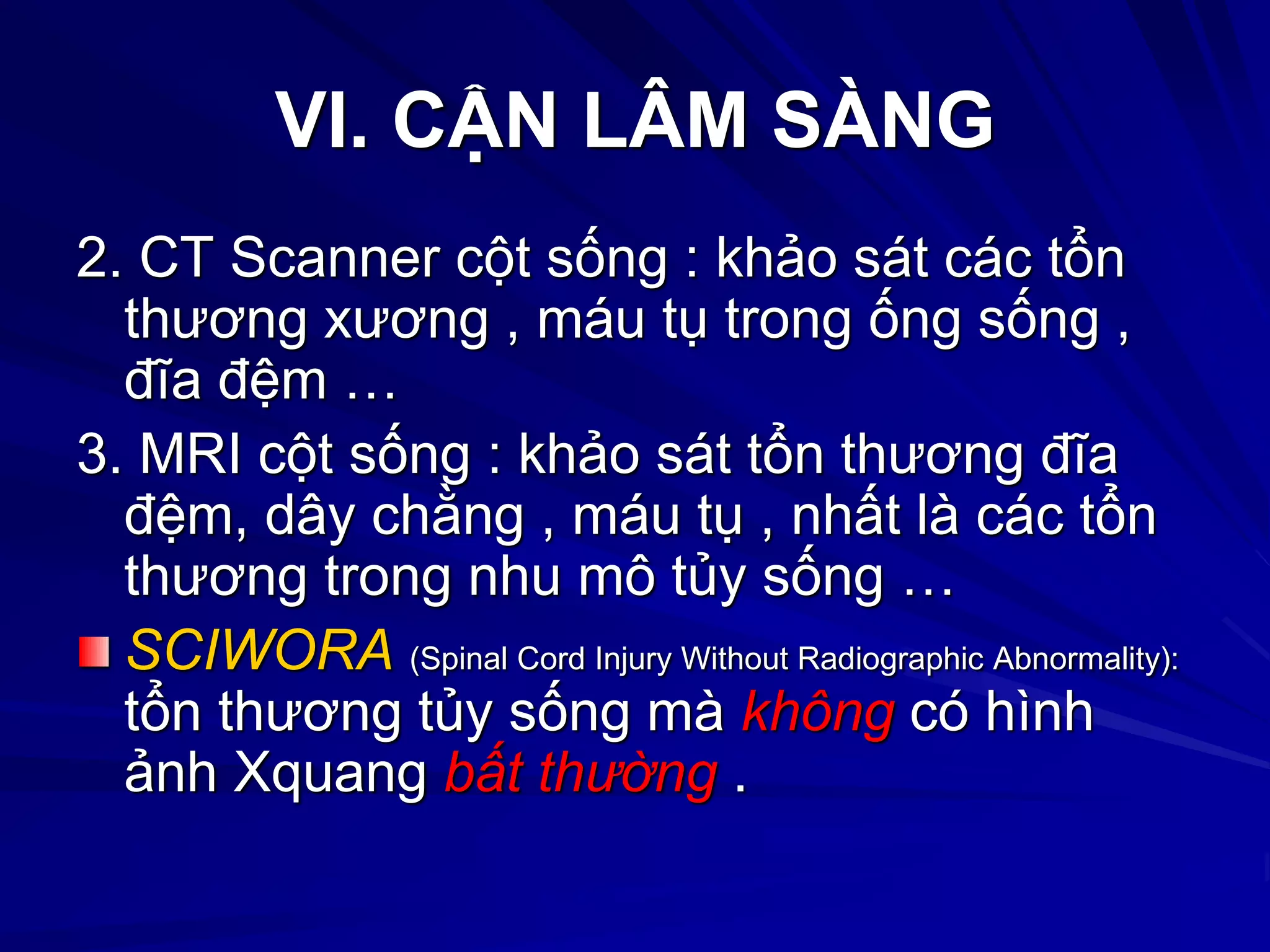 CHẤN THƯƠNG CỘT SỐNG _ TỦY SỐNG | PDF