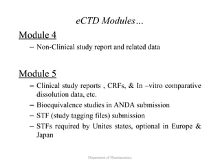 CTD AND ECTD common tecnical document and electroniic common technical ...