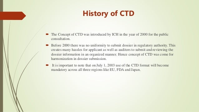 CTD and eCTD Format