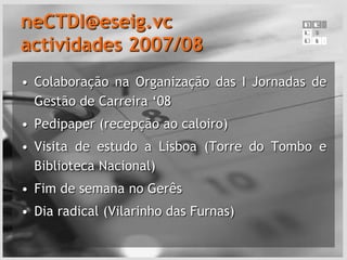 Gestores do conhecimentoSão elementos fundamentais em qualquer instituiçãoGerem informação em função dos recursos disponíveis: humanos, financeiros, técnicos, materiais e tecnológicosOrganizam fluxos de informação nas empresas