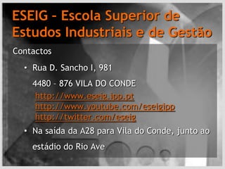 Contabilidade e Administração (Diurno e Pós-laboral) 