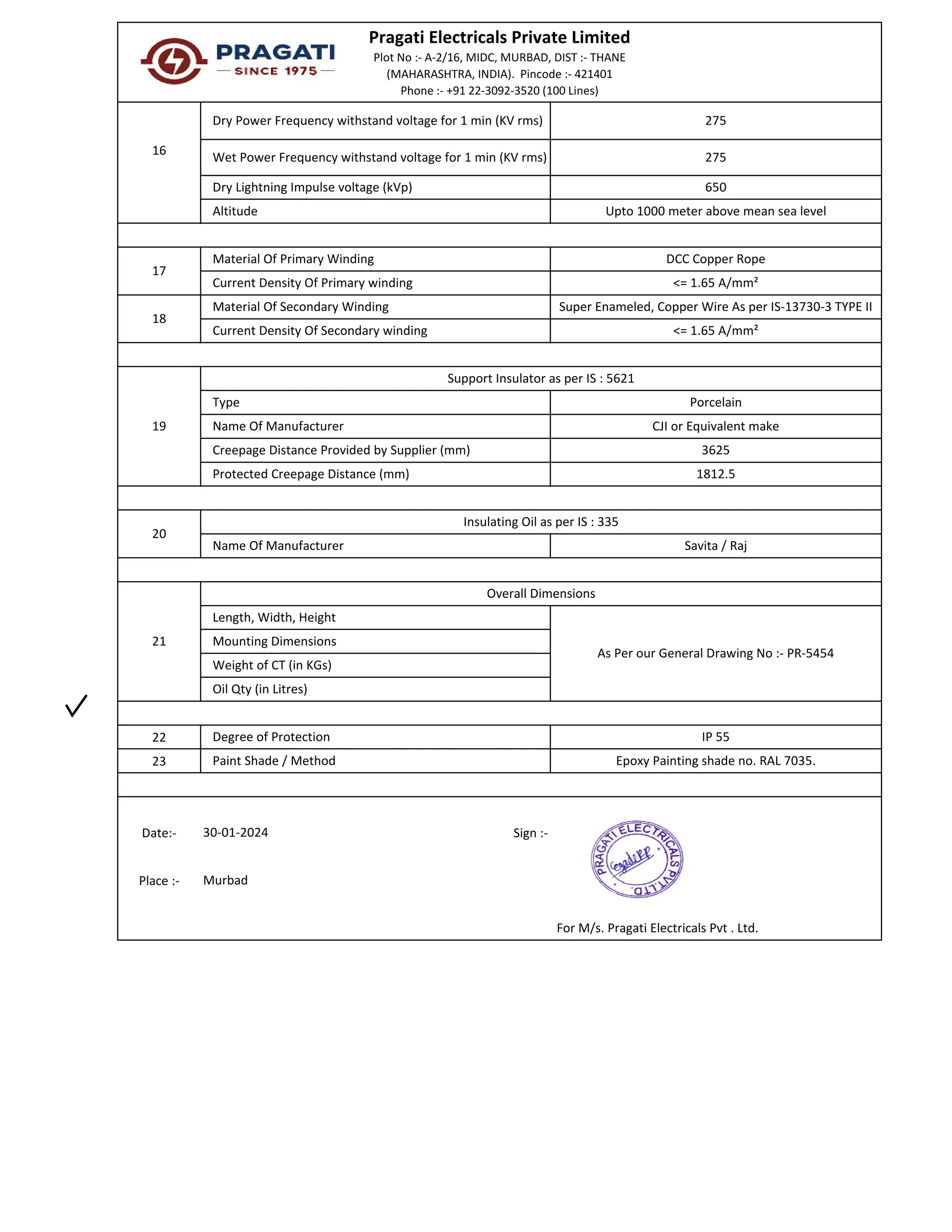 Current Transformer Drawing and GTP for MSETCL | PDF