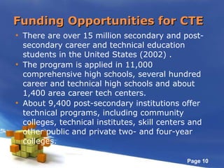 Career and Technical Education CTE | PPT