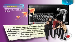 Momento
Pp. 9
ESTRATEGIA GLOBAL DE MEJORA
ESCOLAR
 