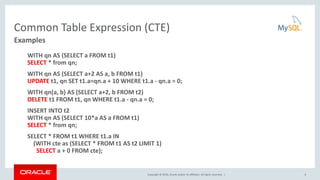MySQL 8.0: Common Table Expressions | PDF