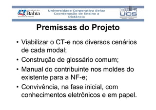 Apresentação CT-e SEFAZ BA