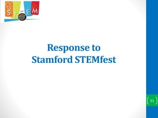 Response to
Stamford STEMfest
51
 