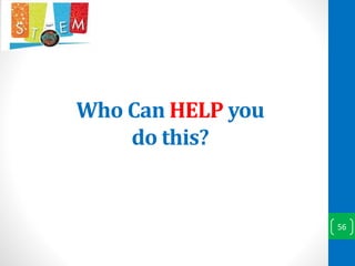 Who Can HELP you
do this?
56
 