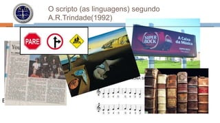 O scripto (as linguagens) segundo 
A.R.Trindade(1992) 
B 
 