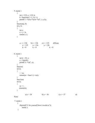 C tech questions | PDF