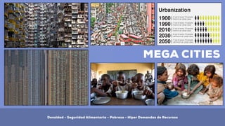 MTMEGA CITIES
Densidad - Seguridad Alimentaria - Pobreza - Hiper Demandas de Recursos
 