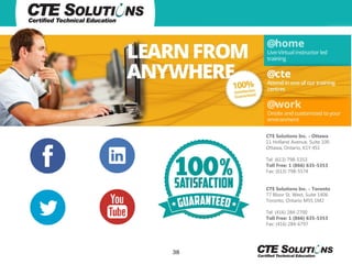 CTE Solutions Inc. - Ottawa
11 Holland Avenue, Suite 100
Ottawa, Ontario, K1Y 4S1
 
Tel: (613) 798-5353
Toll Free: 1 (866) 635-5353
Fax: (613) 798-5574
 
 
CTE Solutions Inc. - Toronto
77 Bloor St. West, Suite 1406
Toronto, Ontario M5S 1M2
 
Tel: (416) 284-2700
Toll Free: 1 (866) 635-5353
Fax: (416) 284-6797

38

 