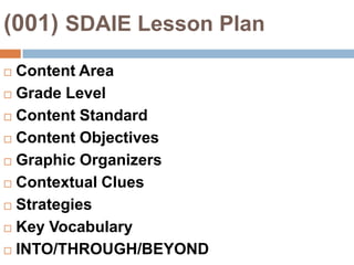 (001) Building a Scaffolded AssessmentRead the information on p.88Complete the exercise on p.89